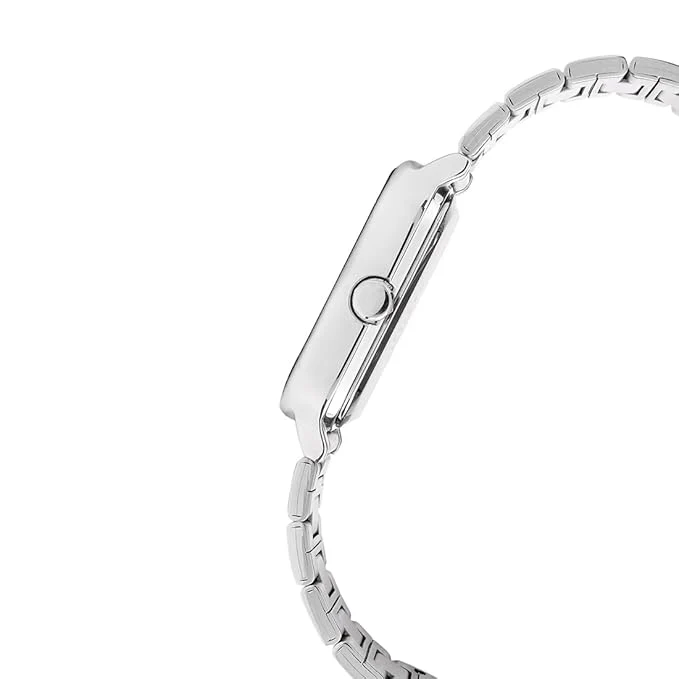 Giordano Silver Classic Square Analog Watch for Men with Moon Phase Display and Stainless Steel Strap GZ-50117-11 - Image 7